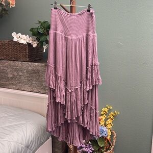 Free People Purple Midi Skirt